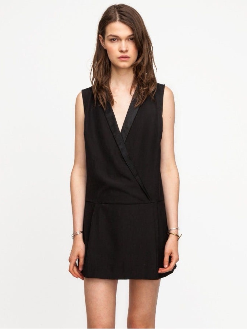 Topshop Black Sleeveless V-Neck Romper